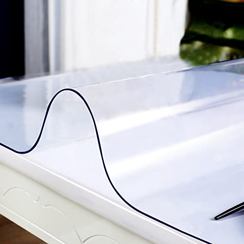 14x24 Inch Clear PVC Desk Blotter Mat - Waterproof Table Protector Pad