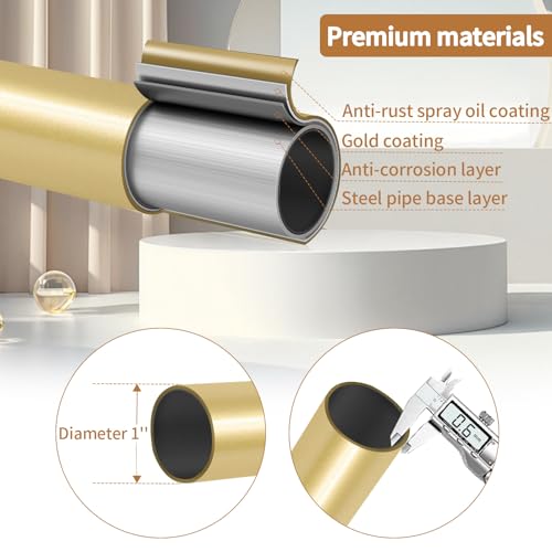 Adjustable Wrap Around Curtain Rod, Heavy Duty Blackout Rod 28 to 48 Inches