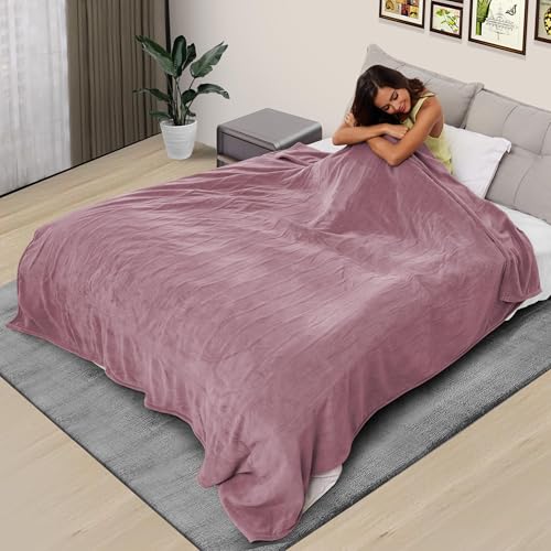 Electric Heated Blanket Queen Size 84"x90" with Dual Controllers