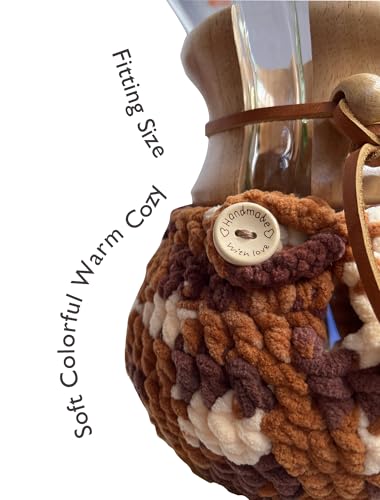 Handmade Crochet Pour Over Coffee Carafe Sleeve - Thermal Insulation Cozy