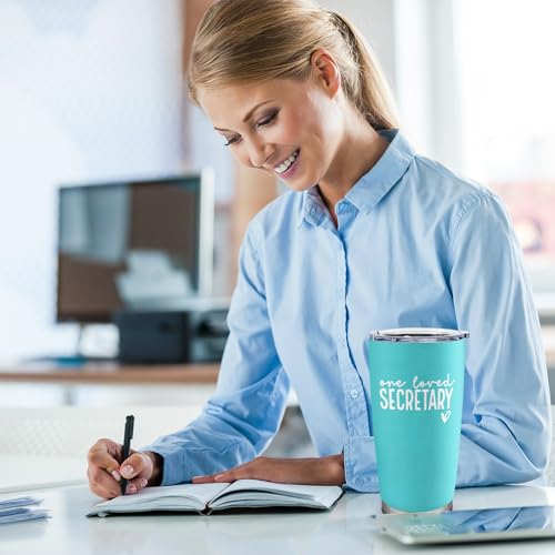Cudoviqu Secretary 20 oz Stainless Steel Tumbler - Best Secretary Ever Gift (Variation: Secretary)
