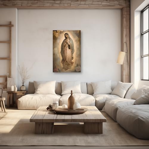 PBXBJY Virgin Mary Canvas Wall Art Religious Poster Christian Decor 24x36 - Virgin Mary 2