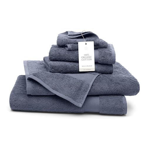 6-Piece Organic Cotton Plush Bath Towel Set - Ultra Soft & Absorbent