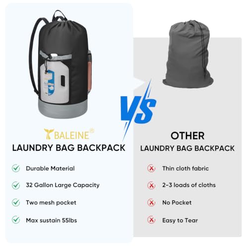 120L Extra Large Laundry Backpack - Heavy Duty Oxford Travel Laundry Bag