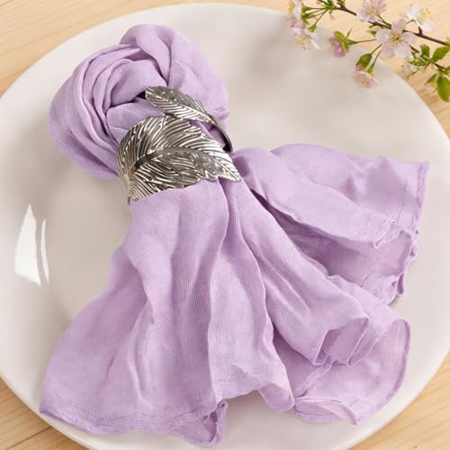 Set of 100 Lilac Purple Gauze Cloth Napkins 21x21 Inch Rustic Table Decor