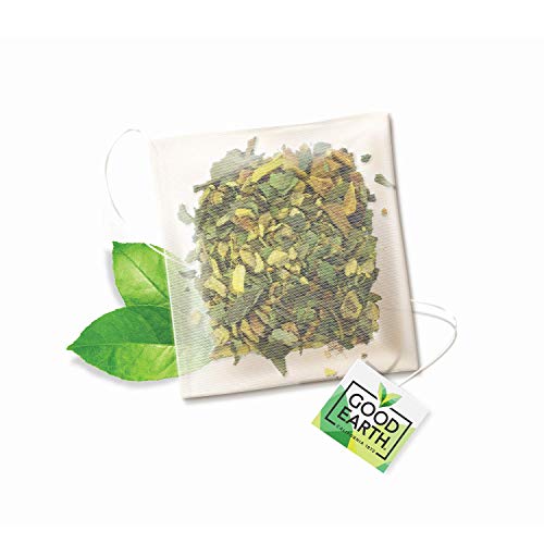 Good Earth Sensorial Blend Flavored Herbal Tea Ginger, Turmeric and Lemon, No Artificial Color, No Preservatives, 15 Bag (Pack of 5)