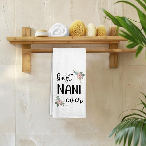 Nani Kitchen Hand Towels - Grandma Gifts for Women, Bathroom Decor, 16x24 Inch, Variation of Nani