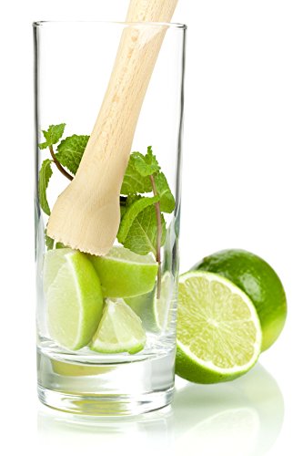 HIC Kitchen Bar Wooden Muddler - 8.75-Inch Beechwood Cocktail Tool