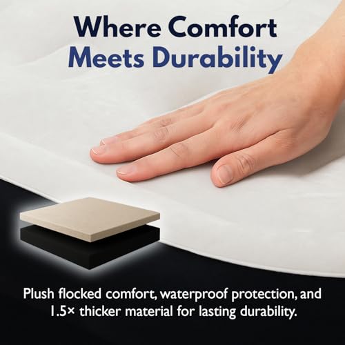 Queen Air Mattress with Built-in Pump, Inflatable Blow Up Guest Bed