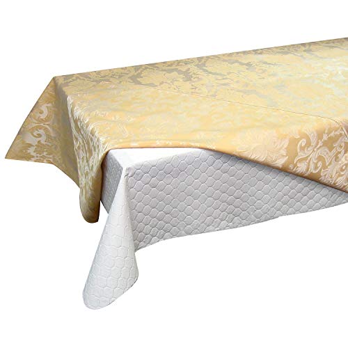 Quilted Table Protector Pad 52x108 - Waterproof & Scratch-Resistant Cover
