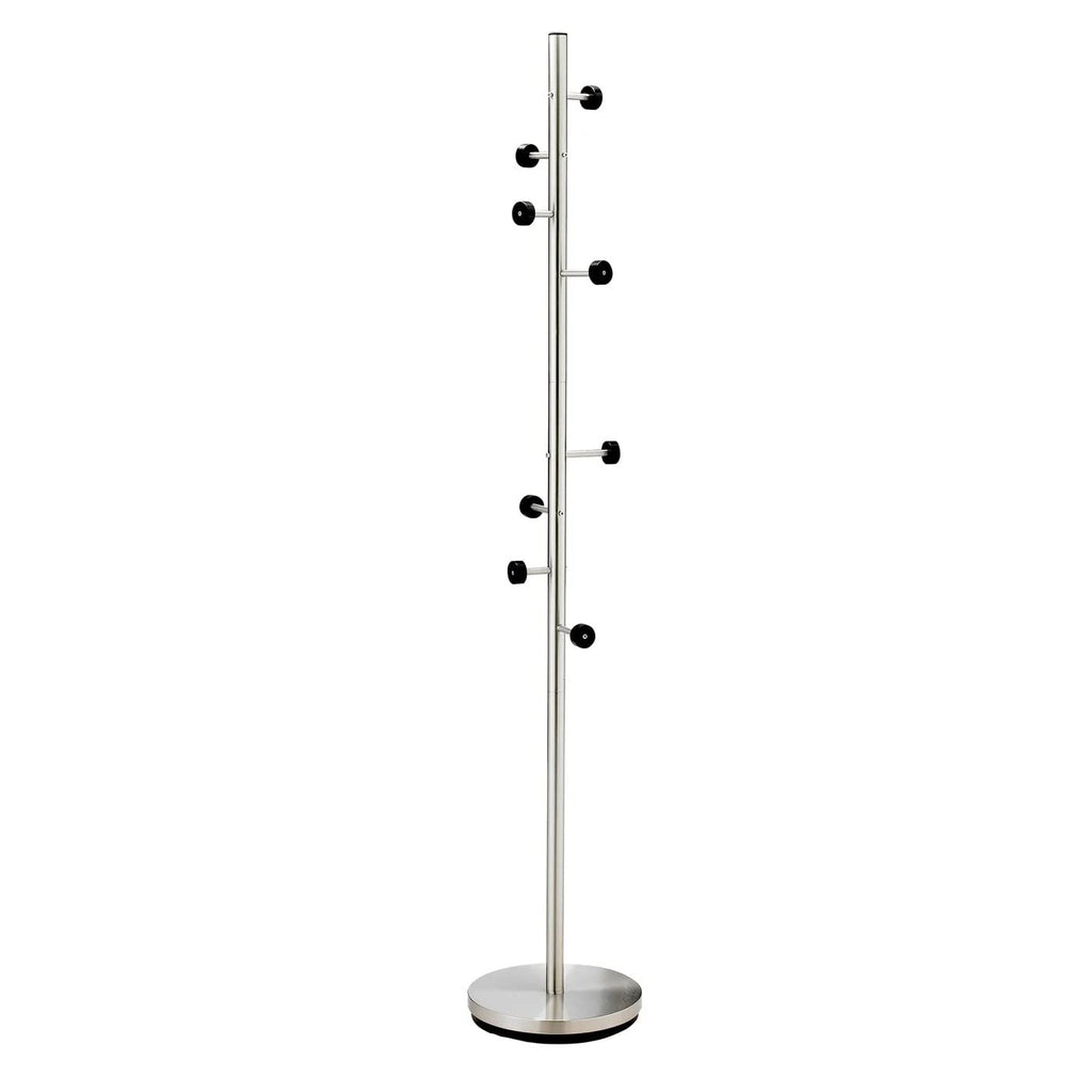 Adesso WK2030-22 Swizzle Coat Rack, Brushed Steel