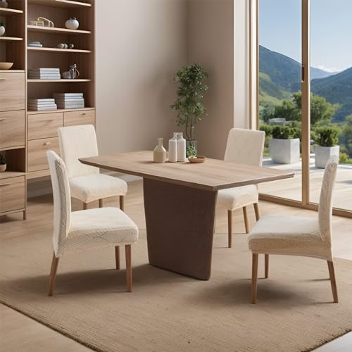 Waterproof Dining Chair Covers Set of 4 - Stretch & Removable