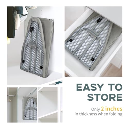 RAINHOL Gray Mini Tabletop Ironing Board 31"x12" Foldable with Iron Rest