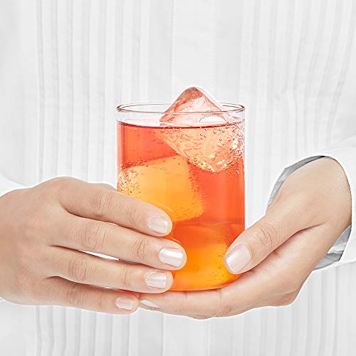 Borosilicate Drinking Glasses, 9 Oz Set of 6, Heat Resistant Clear Glass