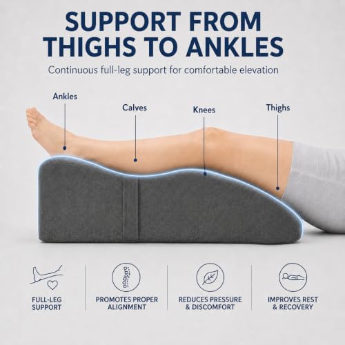 Memory Foam Leg Elevation Pillow for Post-Surgery Recovery
