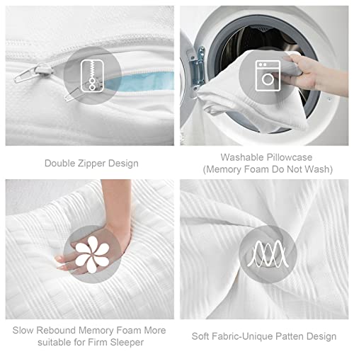 Adjustable Cooling Bed Pillows Set of 2 - Shredded Memory Foam