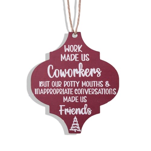 YangQian Coworker Friend Christmas Ornament Funny Colleague Gift for Women Work Bestie Farewell & Going Away