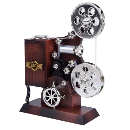 Vintage Movie Projector Music Box with Jewelry Storage Drawers