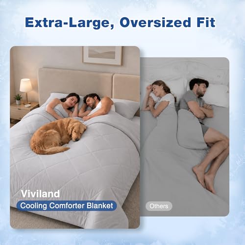 Cooling Blanket for Hot Sleepers - Lightweight Summer Comforter, Queen Size 90x90 inches