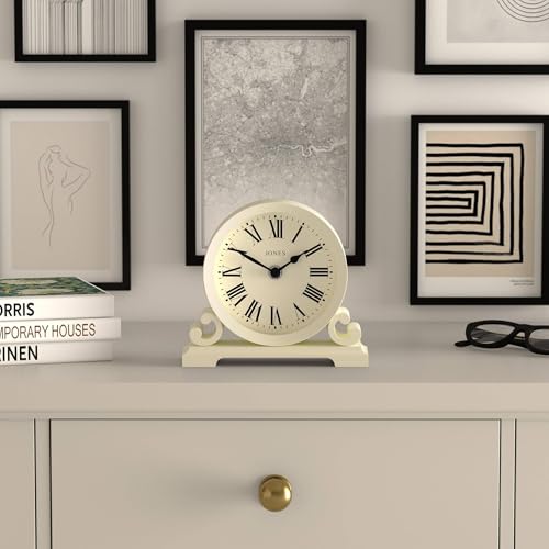 Traditional Small Mantel Clock, Double Scroll Desk and Shelf Clock