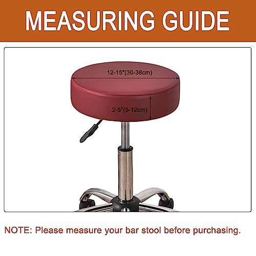 Waterproof Round Bar Stool Covers Set of 4 for 12-15 Inch Chairs