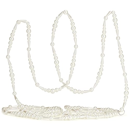 10ft Pearl Garland for Christmas Tree Decor Faux Pearl Strand Holiday Wreaths
