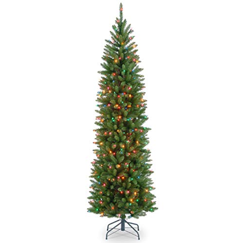 6.5ft Pre-Lit Kingswood Fir Slim Artificial Christmas Tree with Stand