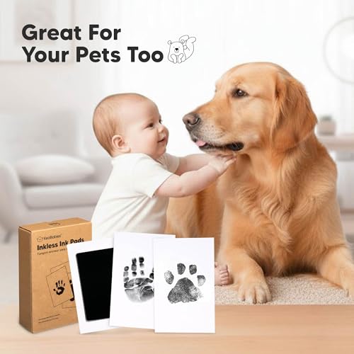 Inkless Baby Hand and Footprint Kit - 4 Pack Mess-Free Clean Touch Ink Pads