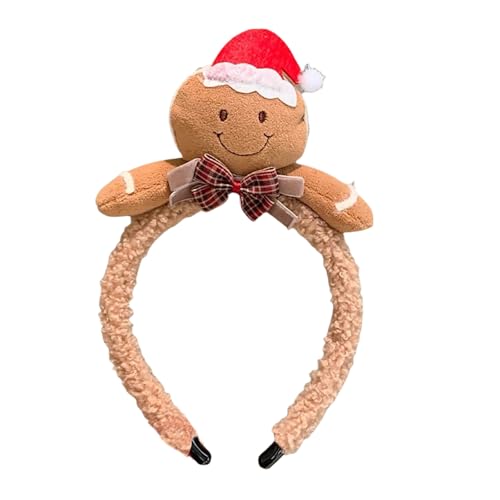 Christmas Gingerbread Headband - Plush Holiday Hair Accessory for Women & Girls