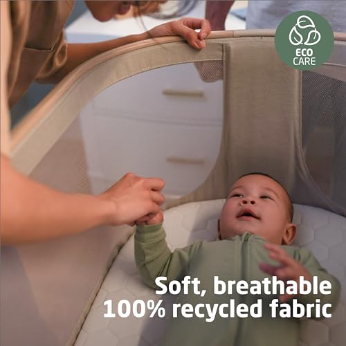 Bedside Sleeper Portable Baby Bassinet with Adjustable Height - Classic Oat