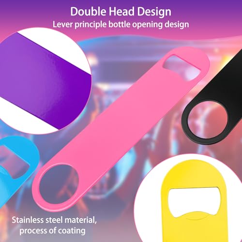 KTOJOY 5 Pack 7-Inch Colorful Stainless Steel Bottle Openers - Large Bar Tools