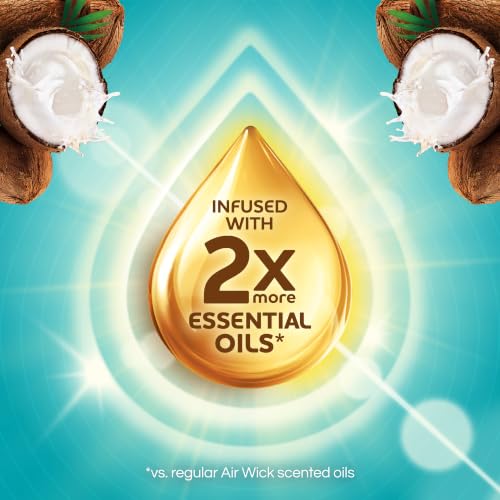 Air Wick Scented Oil Refill Island Coconut & Warm Sands 3.38 Fl Oz - 5 Pack