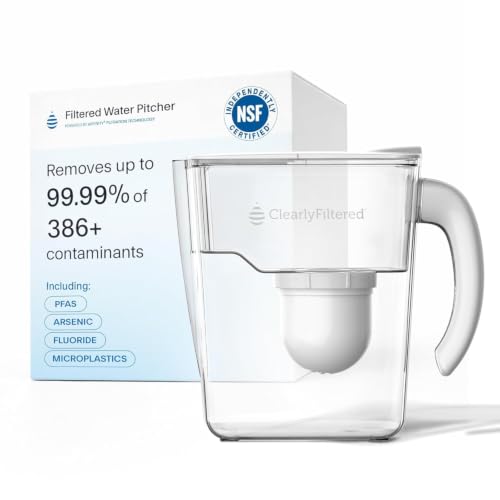 10-Cup Water Filter Pitcher - BPA-Free Water Purifier for Lead & Fluoride