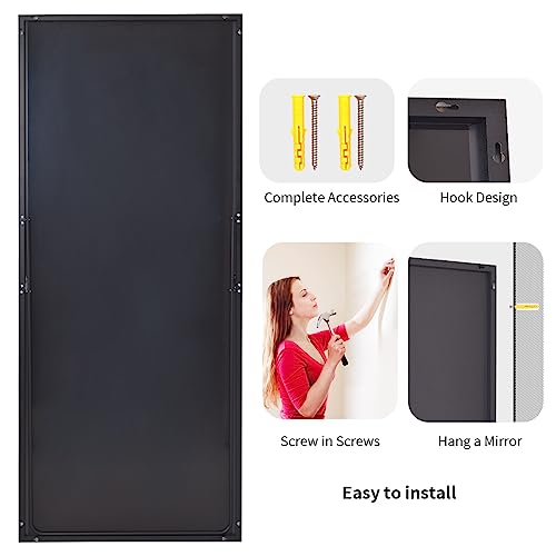 71" x 31" Oversized Full Length Floor Mirror, Shatterproof Wall Mirror