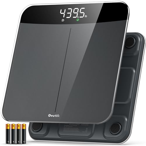OVUTEK Digital Bathroom Scale - 450lb Capacity with LED Display