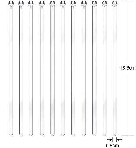 200 Pcs Clear Plastic Cocktail & Coffee Stirring Sticks with Ball Top - Disposable & Reusable