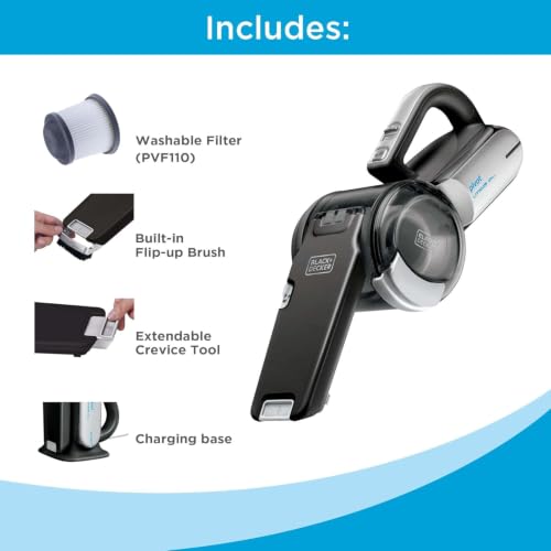 20V MAX Cordless Handheld Vacuum with Pivoting Nozzle for Home and Car