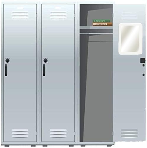 Magnetic Locker Mirror - 5.25" x 7" Real Glass for Lockers & Home