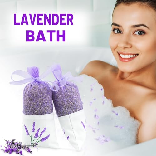 8-Pack Natural French Lavender Sachets for Closets, Drawers, and Cars