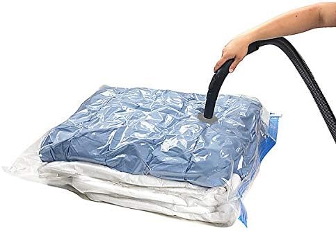 Skiennix Extra Jumbo Vacuum Storage Bags - Airtight Seal, Waterproof & Dustproof | 5 Pack (51"x47") for Clothes & Bedding