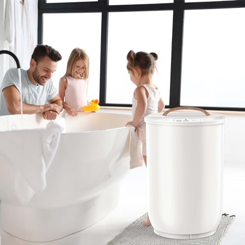 Flyhit Snow White Large Heated Towel Warmer for Bathroom - Auto Shut Off, Fits Up to Two Oversized Towels