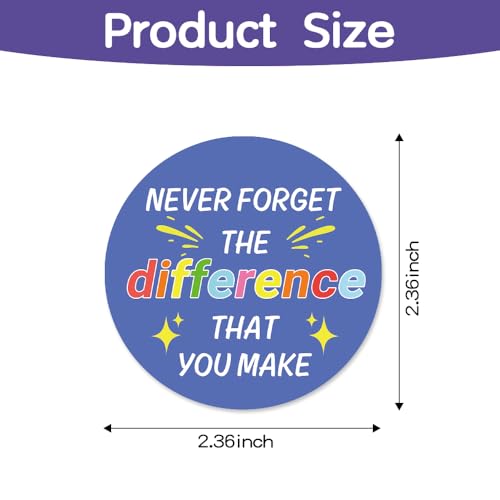 FAJUXIS Round Fridge Magnet - Never Forget the Difference You Make | Inspirational Gift in Gift Box