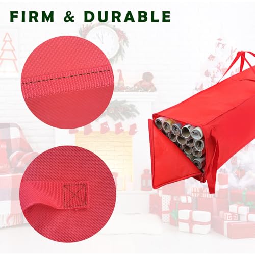 41-Inch Christmas Wrapping Paper Storage Bag and Gift Wrap Organizer