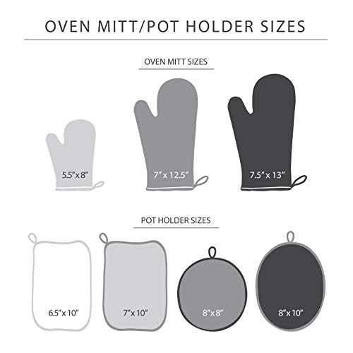 Asteroid Mini Oven Mitts - Heat Resistant Cotton with Silicone Grip, 2 Pack