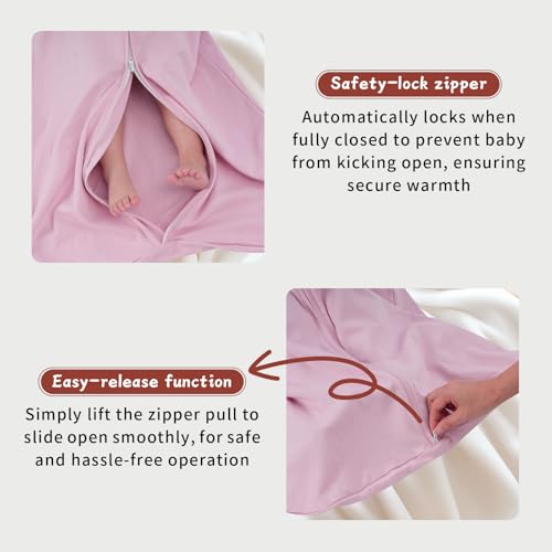 Wrrernsin Baby Sleep Sack 0-6 Months 100% Cotton 0.5 TOG 3 Pack