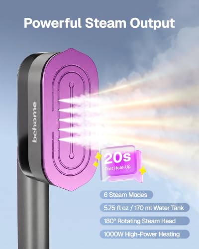Portable Handheld Travel Garment Steamer, 1000W Fast-Heating Iron