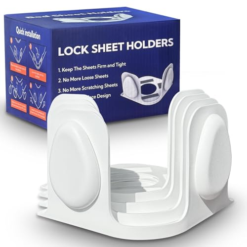 Fitted Bed Sheet Holders for Corners - 4 Pack Heavy-Duty Sheet Grippers