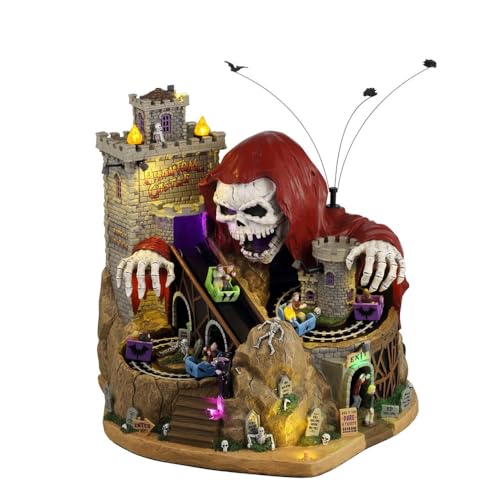 Animated Phantom Castle Haunted Halloween Village Display with Lights