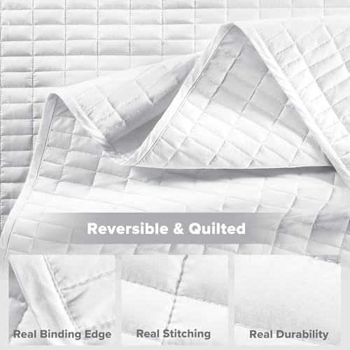 Comfort Spaces Oversized Queen Quilt Set - 3-Piece Lightweight Bedspread