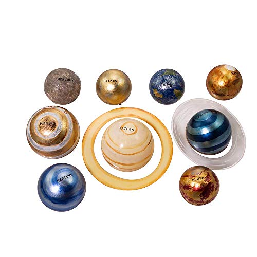 Kurt Adler 50-70mm Noble Gems Solar System Planet Ornaments 9-Piece Set